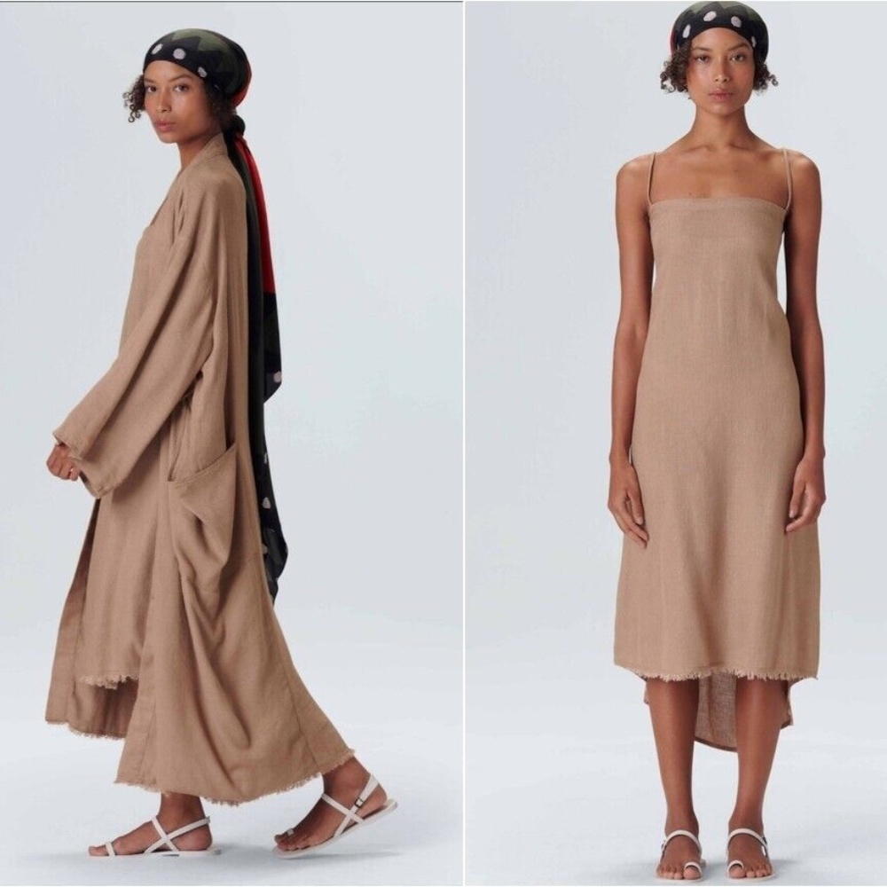 Osklen Kimono + Dress SET Linho Reciclado Juta Linen Blend NWT size M